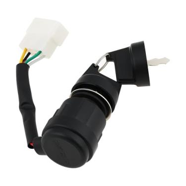 Imagem de Micro Traders Interruptor de ignição de substituição para miniescavadeira de 5 pinos compatível com mini escavadeiras Rippa com 2 chaves