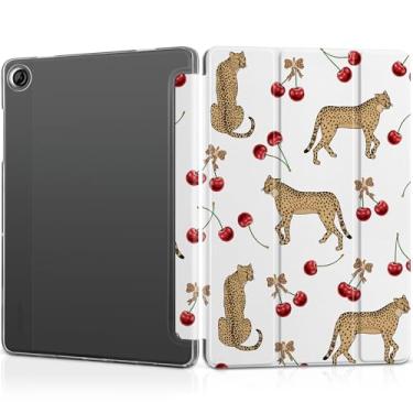 Imagem de MEEgoodo Capa para Samsung Galaxy Tab A9 Plus de 11 polegadas 2024 2023 (compatível com o modelo SM-X210/X216/X218), capas para tablet A9+ com textura de seda e capa traseira transparente de