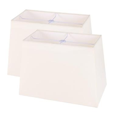 Imagem de Wellmet Conjunto De 2 Abajures Quadrados, Abajur De Substituição De 12" X14" X10", Sem Necessidade De Montagem, Abajur Clássico Moderno Para Abajur De Mesa, Abajur De Cabeceira, Abajur De Chão, Abaj