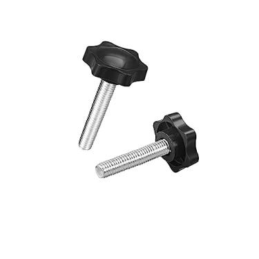 Imagem de Boxonly Botão de parafuso de fixação para máquina de tornos equipamentos mecânicos instrumentos e equipamentos industriais ameixa em forma de parafuso hexagonal puxador de aperto M8 x 40 mm 2 peças