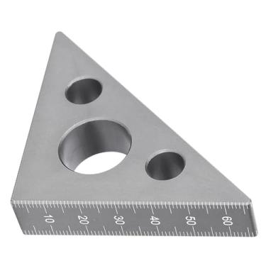 Imagem de Generic Régua Triangular Em Liga de Alumínio Com Precisão de 45/90 Graus Fosco, Medidor de ângulo Reto para Marcenaria, Tamanho Conveniente de 3,7 X 2,7 X 0,6 Polegadas para Entusiastas de DIY