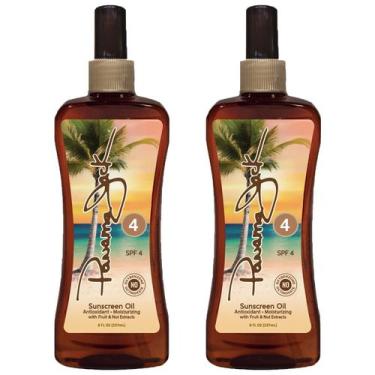 Imagem de Óleo bronzeador protetor solar Panama Jack SPF 4 237mL (pacote com 2)