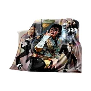 Imagem de Cobertor Super Macio Michael J-Jackson De Alta Qualidade Para Viagem, 