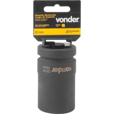 Imagem de Soquete Sextavado Impacto Longo 1" 32mm Aço Cromo Vonder
