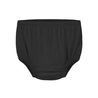 Imagem de EEOST Capa De Fralda Para Adultos, Silenciosa, À Prova D'Água, Plástico, Com Calça Borracha Proteção Contra Vazamentos E Incontinência, Camada Absorvente Leve (Preta, P)