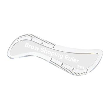 Imagem de oshhni Régua para Modelar Sobrancelhas, Régua para Mapear o Arco Sobrancelhas, Modelo de Desenho Rápido para Casa e Hotel, 7.5 Cm X 2.6 Cm