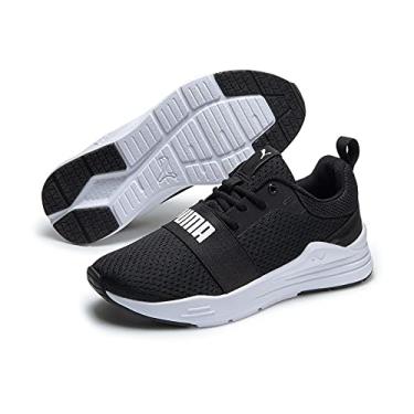 Imagem de Tênis Puma Wired Run Jr Bdp, Puma, Criança-Unissex, Preto/Branco, 34