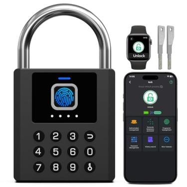 Imagem de Keylesslife Cadeado inteligente, cadeado de combinação com RFID, fechadura externa para galpões de cerca de porta de portão