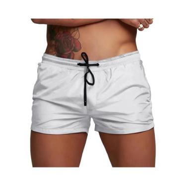 Imagem de Bermuda De Praia Masculina De Verão Com Forro De Malha, Roupa De Banho