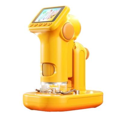 Imagem de LiebeWH Microscópio Digital Portátil Com Tela de 2 Espaços, Microscópio Eletrônico Portátil 1600x para Crianças, Educação Científica, Experimento