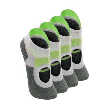 Imagem de Kit 4 Pares de Sapatilhas Antiderrapante Pilates Lupo 3286-002, Cinza,