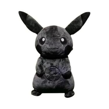 Imagem de Boneco De Anime Pikachu Preto De 30CM, Almofada De Personagem Kawaii, 