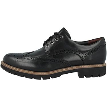 Imagem de Clarks Sapato masculino Derby com cadarço, Preto (couro preto), 39
