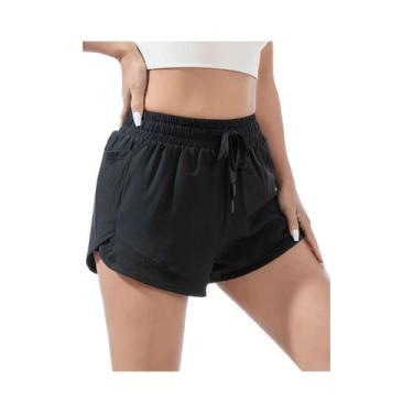 Imagem de Shorts Esportivos Femininos - Dupla Camada, Secagem Rápida e Ajuste So