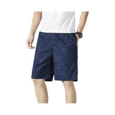 Imagem de Bermuda Masculina plus Size De Verão Casual Em Algodão Respirável Para