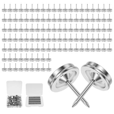 Imagem de Pacote com 120 pinos magnéticos, pegador magnético e clipe de pino para pôster de foto pendurado na parede, quadro de avisos, quadro de cortiça