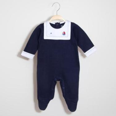 Imagem de Macacão em Tricot Azul Marinho Gola Branca Marinheiro Bbeka-Masculino