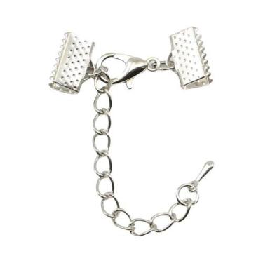 Imagem de 10 Peças De Fechos De Cordão De Couro Com Correntes E Fechos Lagosta P