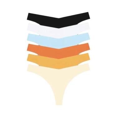 Imagem de Calcinhas Ultra Finas Sem Costura Para Mulheres, 6PCS, G-String Com Ci