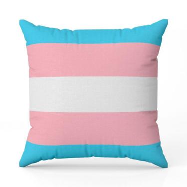 Imagem de Almofada Avulsa Cheia Estampada Bandeiras Lgbt Cores 45cm X 45cm Com Refil Cor Trans