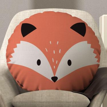 Imagem de Almofada Redonda Avulsa Bichinhos 45cm X 45cm Raposa