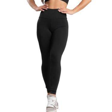 Imagem de Calça Legging Peluciada Lisa Vekyo Cós Alto Roupa Para Academia Treino Moda Fitness Musculação-Feminino