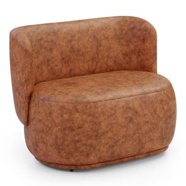 Imagem de Poltrona E Namoradeira Orgânica Molly Couríssimo Caramelo - Desk Design Cor Caramelo