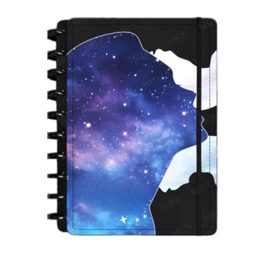 Imagem de Caderno Inteligente A5 B5 Capa Dura 80 Folhas Pautadas Personalizado Caderneta Caderno de Anotações Cadernos Caderno Anotações Alternativa Fichario A5 Planner Diário (preto mulher,A5)