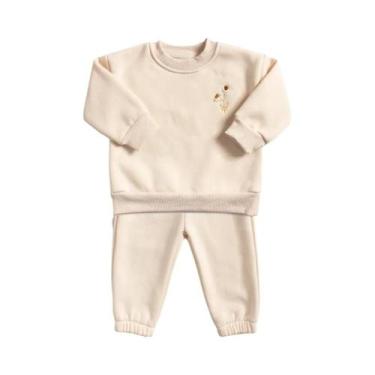 Imagem de Conjunto De Moletom Para Meninas Com Bordado De Margaridas, Blusa De P