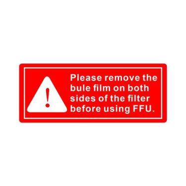 Imagem de Adesivo de aviso de filtro FFU, 6 unidades/lote, remova o filme azul a