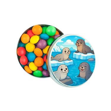 Imagem de Latinha Lembrancinha Personalizada Focas