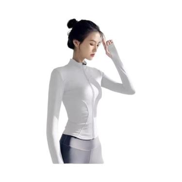 Imagem de Jaqueta Esportiva Feminina De Manga Longa Com Zíper, Secagem Rápida, P