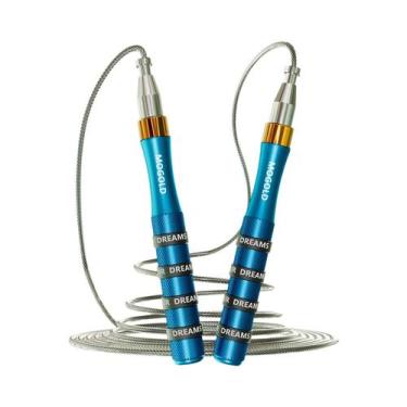 Imagem de Corda De Pular Ajustável Com Rolamento Autotravante E Cabo De Liga De 