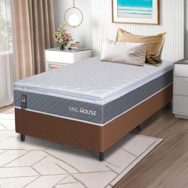Imagem de Cama Box Luanda Espuma D28 Solteiro 96x203 Marrom King House