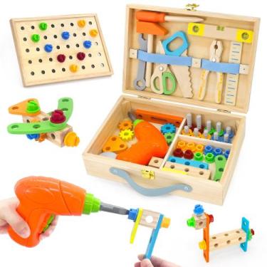 Imagem de Conjunto de ferramentas UREDISO Kids com furadeira elétrica 55 unidade
