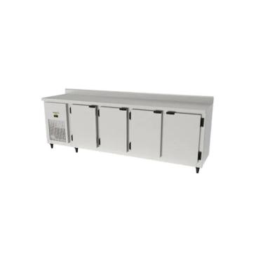 Imagem de Balcão Encosto Refrigerado Inox Esquerda 2,5mt 220V 840KBSC250D Kofisa