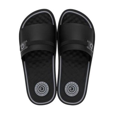 Imagem de Chinelo Slide Casual Arizona Gaspea Masculino Cartago Preto / Cinza 41