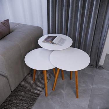 Imagem de Trio Mesa Lateral de Canto 56cm X 45cm X 45cm - Previlege