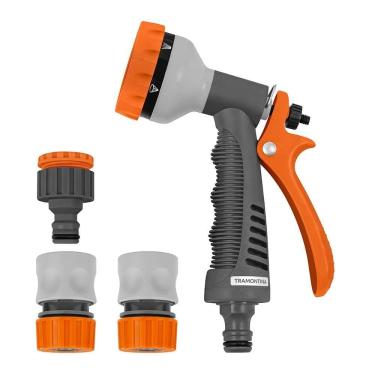Imagem de Conjunto para Irrigação 4 Peças com Engates Rápidos e Hidropistola com 6 Tipos de Jato...