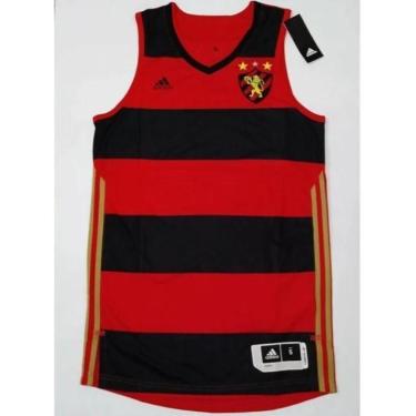 Imagem de Regata Adidas Sport Recife Preto E Vermelho Basquete AZ6024-1-Masculino
