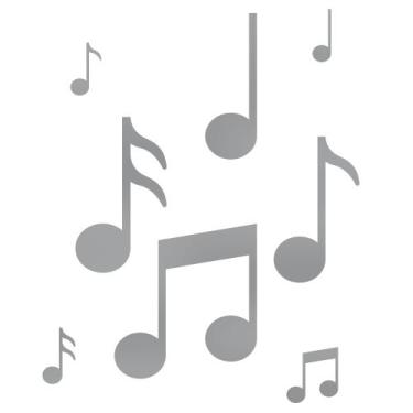 Imagem de Adesivo Vinílico Notas Musicais Decorativo Para Quarto e Sala - R9 Dec
