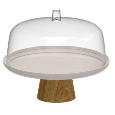 Imagem de Boleira com Cúpula Lume Bege 25cm - Ou