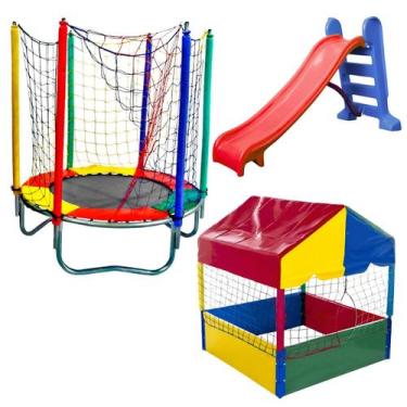 Imagem de Kit Diversão com Cama Elástica Infantil 1,40 com Piscina de Bolinhas Q