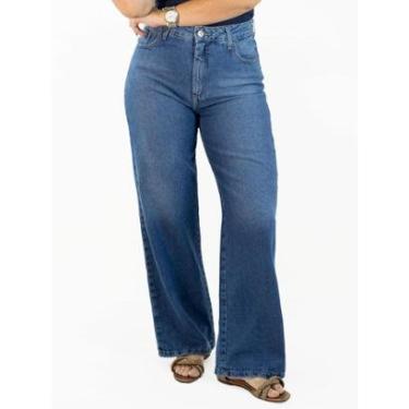 Imagem de Calça Feminina Wide Leg Petit Jeans Cintura Alta Anticorpus-Feminino