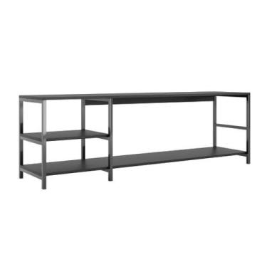 Imagem de Estante Rack Industrial Brooklin 160 TV 60 Polegadas Preto - marcia mo