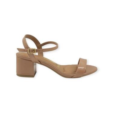 Imagem de Sandália Casual Vizzano Salto Médio Femino Adulto Ref. 6291.900, Nude,