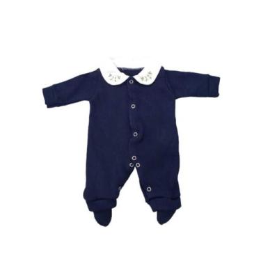 Imagem de Macacão Bebê Anti Alégico  Liso Menina - glub glub, Rn, Azul