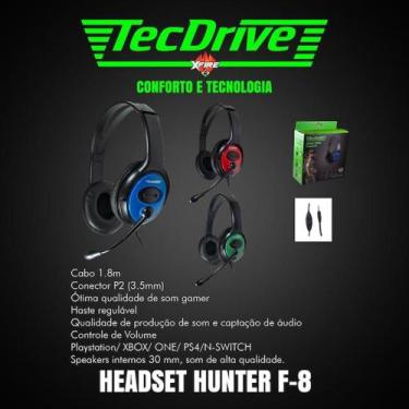 Imagem de Headset gamer f-8 hunter - Tec driver