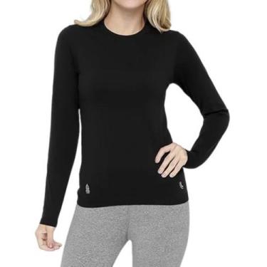 Imagem de Camiseta Lupo Feminina UV Protection Preta - 71610-001, Preto, G