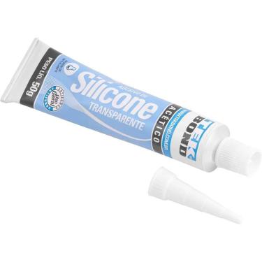 Imagem de Selante Borracha de Silicone Acético Transparente Monocomponente Anti-fungo UV Tekbond 50G